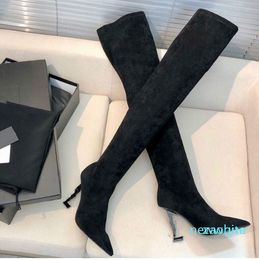 Women 'S Sexy boots Elastic Stovepipe Over-The-Knee High-Heeled Pointed Toe Autumn Winter Thin-Heeled 2022 New