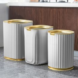 Waste Bins Joybos Kitchen Trash Can 15L Compost Bin Vertical Wastebasket Office Bathroom Paper Garbage 220930