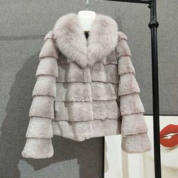 Faux Fur Lucyever Coat Women 2021 Fashion Collar Warm Jacket Autumn Winter Casual Long Sleeve Thicken Outwear Coats Y2209