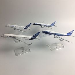 Diecast Model car JASON TUTU Original model a380 airbus Boeing 747 Aeroplane aircraft Metal 1 400 toy Gift collection 220930