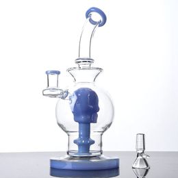 Wholesale Ball Style Hookahs Heady Glass Bongs Skull Showerhead Perc Water Pipes 9 Inch Oil Dab Rigs 14mm Female Joint