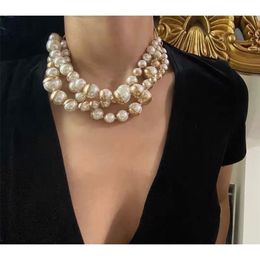 Beaded Necklaces Trendy Vintage Personalised Chain Choker Pearl Necklaces For Women Party Jewlery 220929