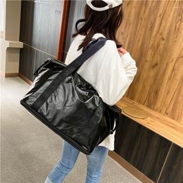 Duffel Bags Women's Large Capacity Travel Bag Drawstring Sport Backpack Oxford Waterproof Fitness Crossbody Luggage Hand