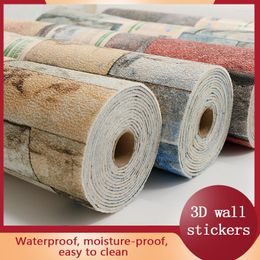 Wallpapers 3D Wall Stickers Brick Paper Children's Room Living Bedroom Waterproof And Moisture-proof Self-Adhesive Sticker