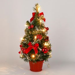 Christmas Decorations LED Light Small Table Tree Home Decoration Tabletop Pine Xmas Year Gifts