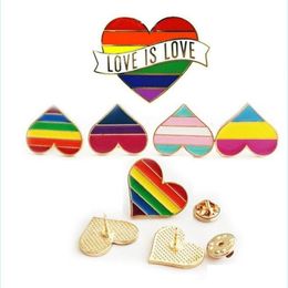Pins Brooches Rainbow Colour Enamel Brooches For Women Men Gay Lesbian Pride Lapel Pins Badge Fashion Jewellery In Bk Drop Del Mjfashion Dhcun