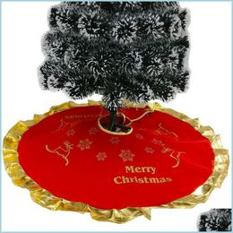Christmas Decorations New Christmas Tree Ornament Decoration For Home 90Cm Skirt Elk Apron Supplies Drop Delivery 2021 Garden F Bdebag Dheap