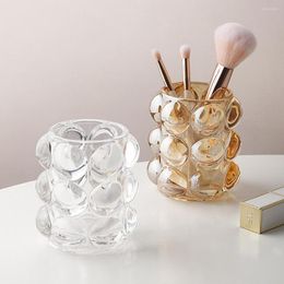 Storage Bottles Multi-purpose Creative Transparent Crystal Glass Pen Holder Ornaments Nordic Ins Ball Makeup Brush Bucket