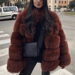 Women's Fur Faux Fur Fake Fur Coat Luxury Women Faux Fur Female Jacket Winter Luxury Thick Fur Collar Solid Outwear 2020 New Arrival Fur Overcoat HKD230727