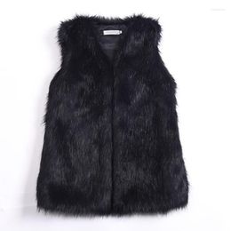 Women's Fur ZADORIN Fashion Slim Women Faux Vest Gilet Long Furry Sleeveless Jacket Coats Casual Streetwear Veste Femme