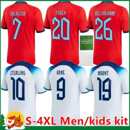 2022 Puchar Świata w Anglii koszulka piłkarska Kane Rashford Mead Grealish Sterling Sancho Mount Foden Saka 23 23 KIT KIT KIT KIT MEN NARODOWYCH Koszulka piłkarska S-4xl