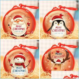 Christmas Decorations Christmas Candy Gift Bag Children Girl Cartoon Mini Coin Purse Santa Box Storage Drop Delivery 2021 Home Mxhome Dhohn