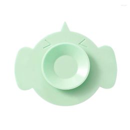 Table Mats Double Sided Suction Cup Mat Tableware Sucker Anti-slip Bowl Dish Silicone Fixed Pad For Baby Boy Girls