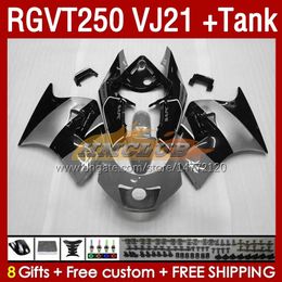 & Tank Fairings Kit For SUZUKI SAPC RGVT250 RGV-250CC 1988-1989 grey silvery Bodys 159No.159 RGV-250 RGV250 VJ21 RGVT-250 1988 1989 RGVT RGV 250CC 250 CC 88 89 ABS Fairing