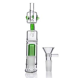 6nch Smoking Hookah Kit oil burner Bongs Heady Recycler Honeycomb Percolator with 14mm Joint Glass Bowl