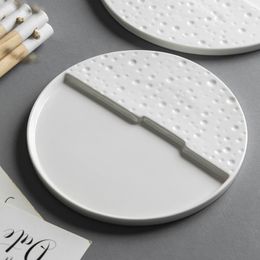 Plates Creative Raindrop Ceramic Tableware White Special-shaped Household Dishes Kitchen Noodle Salad Steak Western Plate