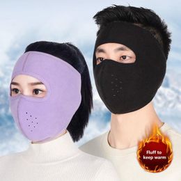 Bandanas Winter Warm Face Mask Fleece Men And Women Outdoor Riding Ski Motorcycle Windproof Cold Protection Headgear