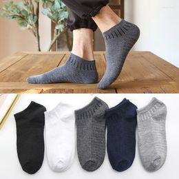 Men's Socks 5 Pairs Great Adult Cotton Polyester Business Ankle Casual Men Summer Spring Comfortable Short Male Boys Meias Sox