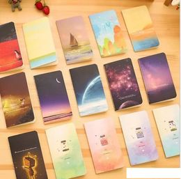 Cute Ocean Series Notebook Wishing Bottle Childhood Fantasy Style Notepad Moon Star Universe Diary Portable Notebook