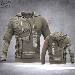 Men's Hoodies Sweatshirts PLstar Cosmos Veteran Military Army Suit Soldier Camo Autumn Pullover Fashion Tracksuit 3DPrint MenWomen Casual A-23 220930