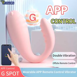 Sex toy toys Vibrator Massager MY9COLORS Couple APP Remote Control Wearable Panty For Woman New Adult y Toys Wireless Double Heads Vibe 274X