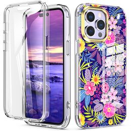 Marble Phone Cases For iPhone 14 13 11 12 Pro Max XS Max Mini XR X 7 8 6 Plus Colourful Tempered Glass Silicone Cover Case