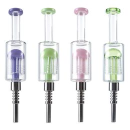 New Straight Type Nectar Collectors Kit NC Kits Small Hand Hookahs Small Pipes Concentrate Straws 14mm Joint Portable Dab Rigs Smoking Accessoriesd Dab Straw