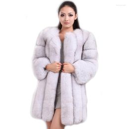 Women's Fur HJQJLJLS 2022 Winter Fashion Women Long Faux Coat Female Fuzzy Thick Warm Fluffy Artificial Jacket