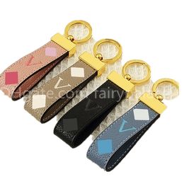 New style Designer Keychains Car Key Chain Bags Decoration Cowhide Gift Design for Man Woman 4 Option Top-Quality Gift accessories