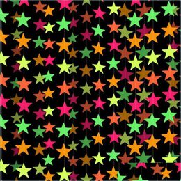 Party Decoration 78Ft Neon Star Paper Garland Glow In The Dark Hanging Decor Streamers Fluorescent Supplies Birthday Wedding Drop Del Dh3Cg