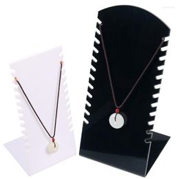 Jewellery Pouches Acrylic Display Rack Storage Necklace Pendant Holder Organiser Counter