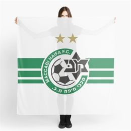 Banner Flags 140x140cm Maccabi Haifa Flag Scarf Israel FC Football Soccer Chiffon Shawl for Fans 220930