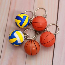 Keychains Creative Volleyball Keychain Sport Key Chain Car Bag Ball Baseball Ring Holder Gifts For Players Keyring