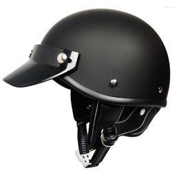 Motorcycle Helmets Northern Pro Helmet With Gloss Black Details Retro Appearance Dot Approved Half Hull