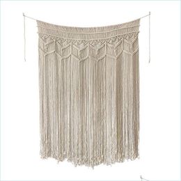 Party Decoration Hand-Woven Tapestry Cotton Yarn Knitted Door Curtain Wedding Backdrop Decorative Drop Delivery 2021 Home Garden Fest Dhgak