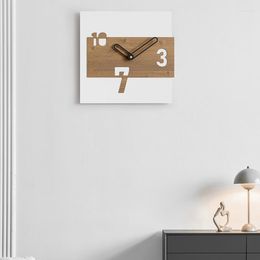 Wall Clocks Wooden Digital Clock Mechanism Creative Small Kitchen Watch Silent Gift Saatration Items Orologio Da Parete