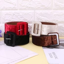 Belts 40GC Design Fashion Wide Belt Female Dress Decorate Waistband Velvet