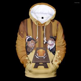 Men's Hoodies Halloween Sweatshirt Hoodie 3D Turkey Print Men Women Fashion Streetwear Hip Hop Top