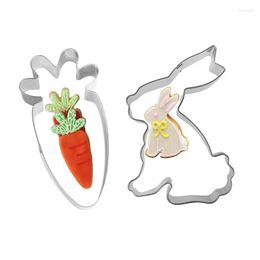 Baking Moulds 2pcs/set Carrot And Cookie Cutters Stainless Steel DIY Biscuit Mold Set Sugarcraft Cupcake Pastry Tools