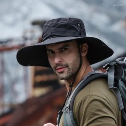 Bandanas Sun Protection Fishing Hat Summer Breathable Mesh Camping Hiking Caps Anti-UV Mountaineering Men's Panama