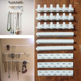 Jewelry Pouches 9pcs/set Paste Wall Hanging Storage Hooks Display Organizer Earring Ring Necklace Hanger Holder Stand