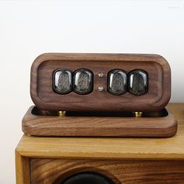 Relógios de mesa Black Walnut Wood Glow Tube Relógio Digital Relógio Desk Vintage Luxo Desktop Eletrônico Nixie Diy Presente Idéias
