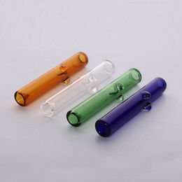 Latest Colorful Pipes Luxury Pyrex Thick Glass Smoking Handpipe Portable Handmade Dry Herb Tobacco Spoon Oil Rigs Filter Bong Hand Tube DHL