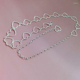 Belts Women Hollow Heart Shape Waist Chain Metal Body Belly Belt Sexy For Dress Jewellery