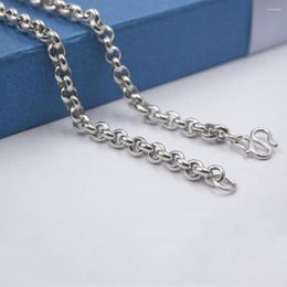 Pendants 22"L Pure 925 Sterling Silver Necklace Big 6mm Rolo Link Chain