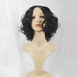 Natural Wave Wigs Female Long Curly Hair Black Head Cover Factory Direct