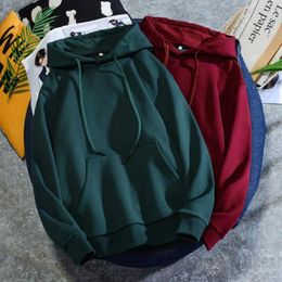 Erkek Hoodies Erkekler Polar İçinde Erkek Hooded Harajuku Velvet Sweatshirt Erkeklerin Trailsuit Sportswear Büyük Ter Gömlek Sonbahar