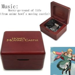 Decorative Objects Figurines Howl Moving Castle Merry Go Round of Life Box Music Mechanism Musical Wind Up Gift for girlfriend wife Christmas year 220930