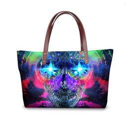 Evening Bags INJERSDESIGNS Brand Handbags Coloured Print Shoulder For Women 2022 Women's Bag Tote Lady Luxury Handbag