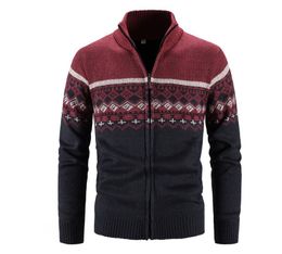 Men Sweaters Luxury Casual Sweatshirt Jacquard Zip Polo Sweater Cardigan Jacket Winter Mock Neck Sweater Pullover Mens Clothes